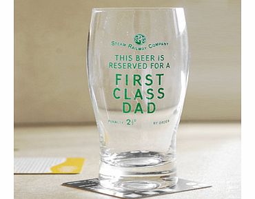 Steam Railway Co First Class Dad Beer Glass