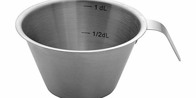 Steel-Function 1 dl Stainless Steel Torino Measuring Cup, Silver