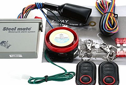 Steel-Mate Steelmate Motorcycle Anti-theft Alarm with Remote Engine Start; 986E 1 Way Motorcycle Alarm System Remote Engine Start Motorcycle Engine Immobilization with Mini Transmitter