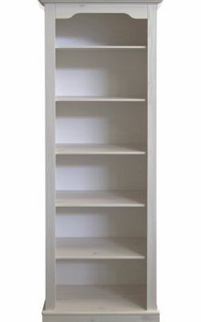 Steens 201.8 x 70.6 x 43.9 cm Lotta 5 Shelf Bookcase with Whitewash