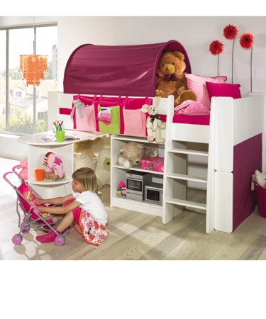 Mid Sleeper With Pull Out Desk Chest Of Drawers &