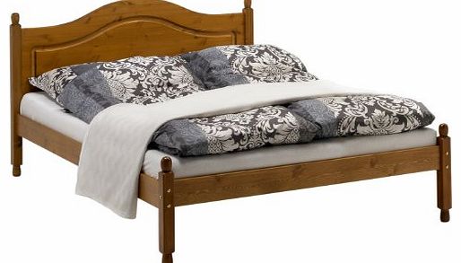 Pine Double Bed Frame, 4 ft 6-inch