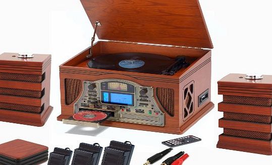 Steepletone (DTL Exclusive Package) CORDLESS 5-IN-1 CD BURNER STEREO MUSIC SYSTEM - Player 