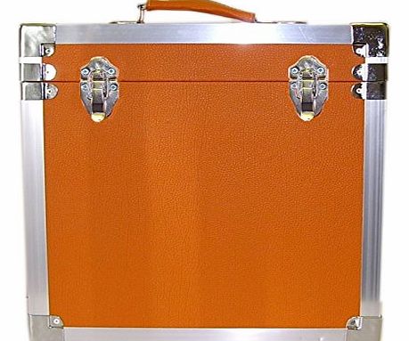 Steepletone LP/Album Vinyl DJ Record Storage Box/Flight Case (Orange)