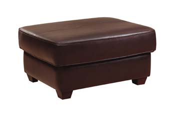 Steinhoff Furniture Buxton Leather Storage Footstool