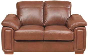 Steinhoff Furniture Dexter Leather 2 Seater Sofa in Oiled Rococo - Fast Delivery