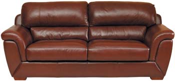 Carlisle Leather 3 Seater Sofa in Oiled Rococo