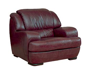 Milan Leather Armchair in Corsair Chestnut - Fast Delivery