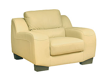 Steinhoff UK Furniture Ltd Tuscany Leather Armchair in Corsair Cream - Fast Delivery