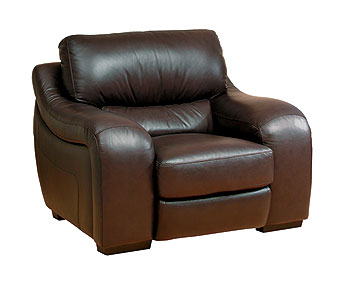 Verona Leather Armchair in Corsair Chocolate - Fast Delivery