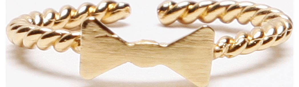 Gold Plated Bow Adjustable Midi or Pinky Mean