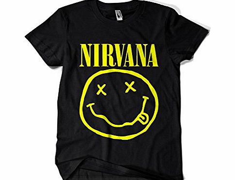 Nirvana T-Shirt Curt Cobain Rock Band Black All Sizes (Small, Black)