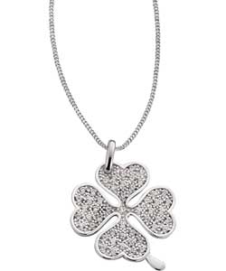 Sterling Silver Cubic Zirconia Lucky Clover
