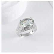 STERLING SILVER GREEN AMY CUBIC ZIRCONIA
