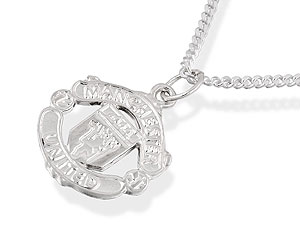Sterling Silver Manchester United Crest Pendant