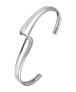 Silver Twist Torque Bangle