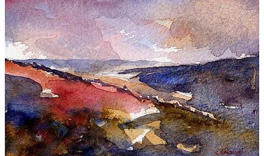 Steve Greaves Ryedale Autumn - Landscape POSTCARD of Watercolour Painting by Steve Greaves