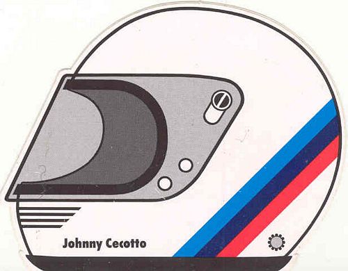 Stickers and Patches Johnny Cecotto Helmet Sticker (7cm x 6cm)