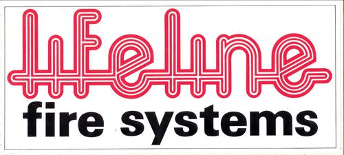 Stickers and Patches Lifeline Fire Systems Logo Sticker Large (28cm x 12cm)