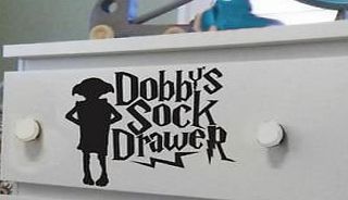 StickerStop Harry Potter Dobbys Sock Drawer Decal Sticker 10cm black x1