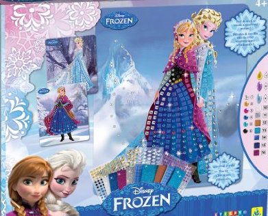 Sticky Mosaics Disney Frozen Anna and Elsa with Jewels