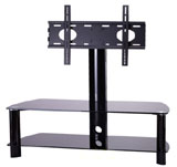 Stilexo STUK 2055 CHBB Piano Black Glass top TV stand