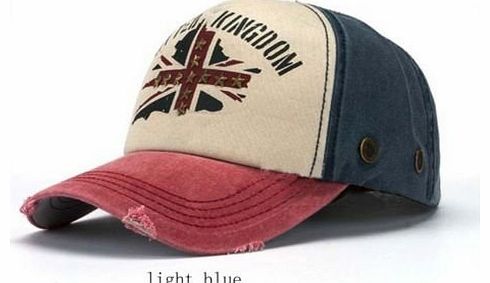 Light Blue Fashion Summer Rivet Adjustable Mens Ladies Hat Baseball Cap