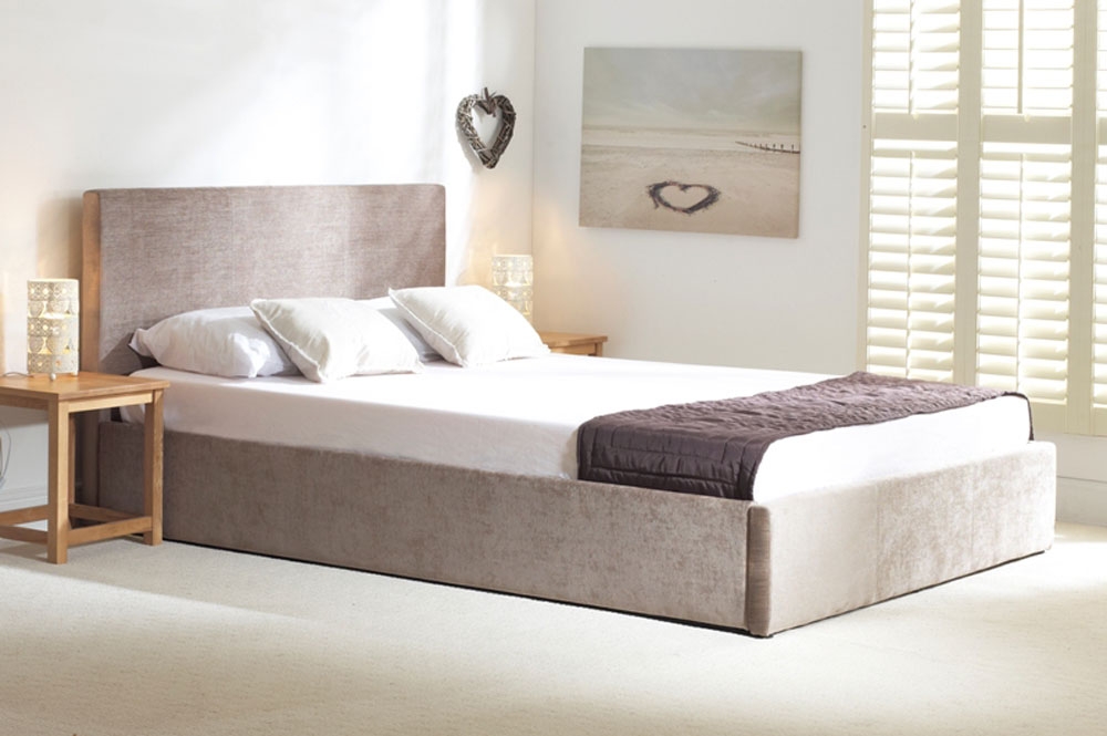 Natural Stone Upholstered Ottoman Bed -