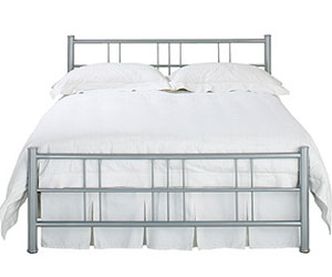 Original Bedstead Co- The Forse 3ft Single Metal Bedstead- Glossy Silver