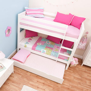 Stompa , Classic Kids, White Bunk Bed With