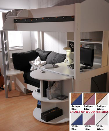 Stompa Casa 4 Loft Bed with Desk and Sofa Bed