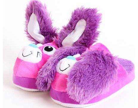 Stompeez Purple Bunny Slippers - Size Small