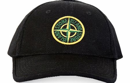 Stone Island Compass Logo Baseball Cap Black