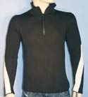 Stone Island Mens Black High Neck 1/4 Zip Knitted Sweater