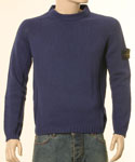 Mens Mid Blue Cotton Sweater