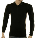 Mens Stone Island Black & Light Beige 1/4 Zip Cotton Sweater