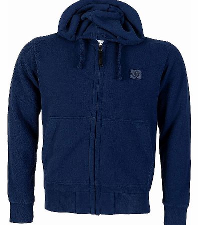 Stone Island Patch Logo Hooded Top Blue
