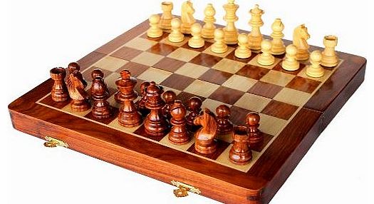 StonKraft 12`` x 12? Collectible Wooden Chess Game Board Set Wooden Magnetic Crafted Pieces