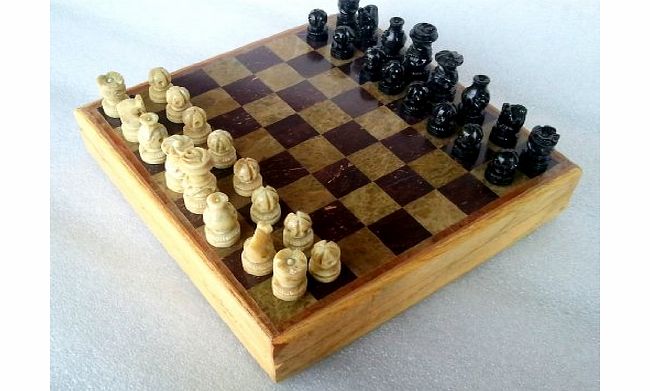 StonKraft 8``x8? Indian Stone Chess Game Board Set   Hand Crafted Stone Pieces (Delivered Within 7 Days)