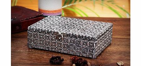 Store Indya Christmas Gift Gorgeously Detailed Hand Crafted Wooden Multi Purpose Storage Box (17.8x12.7x5 cm)