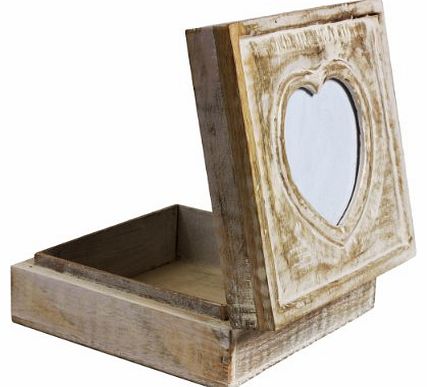 Store Indya Christmas Gifts Romantic Wooden Jewelry Box Jewellery Box with a Heart Shaped Photo Frame Lid