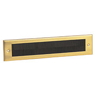 STORMGUARD Brush Letter plate 335 x 75mm Gold Anodised