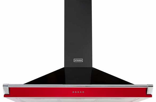 Stoves 1000 RICH 100cm Cooker Hood - Red