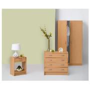 Double Wardrobe, 4 Drawer Chest & Bedside