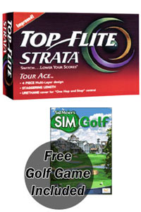 Strata Tour Ace Balls (dozen) with FREE Sim golf game