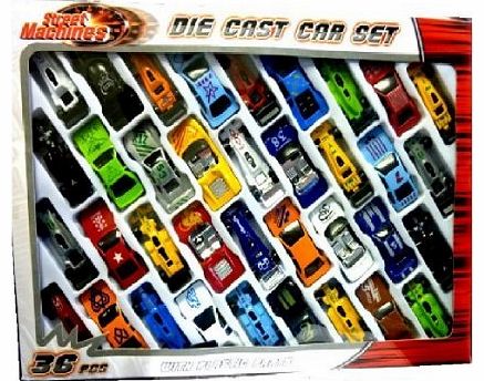 36 PC DIE CAST CAR MODEL SET F1 CONVERTIBLE RACING CARS KIDS TOY PLAY SET 015930