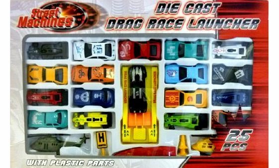 DIE CAST CAR MODEL SET AMERICAN NASCAR DRAG RACING CARS KIDS TOY PLAY SET TY7888
