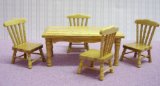 Dolls House Table and Chairs 1:24 scale