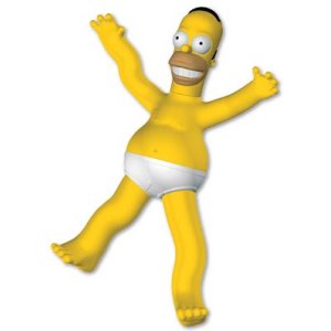 Stretch Armstrong meets Homer Simpson