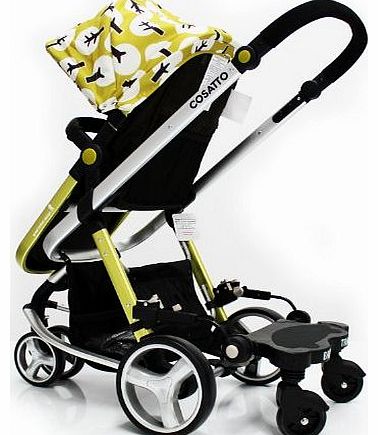Buggy Stroller Pram Board To Fit Cosatto Giggle - Black/Grey